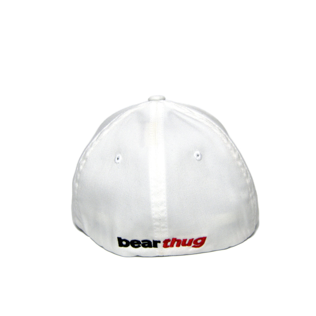 BearThug Flexfit Ball Caps - White (PVC Patch) - Back