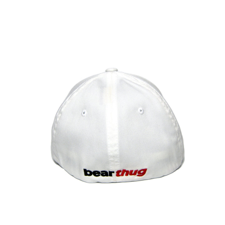 BearThug Flexfit Ball Caps - White (PVC Patch) - Back