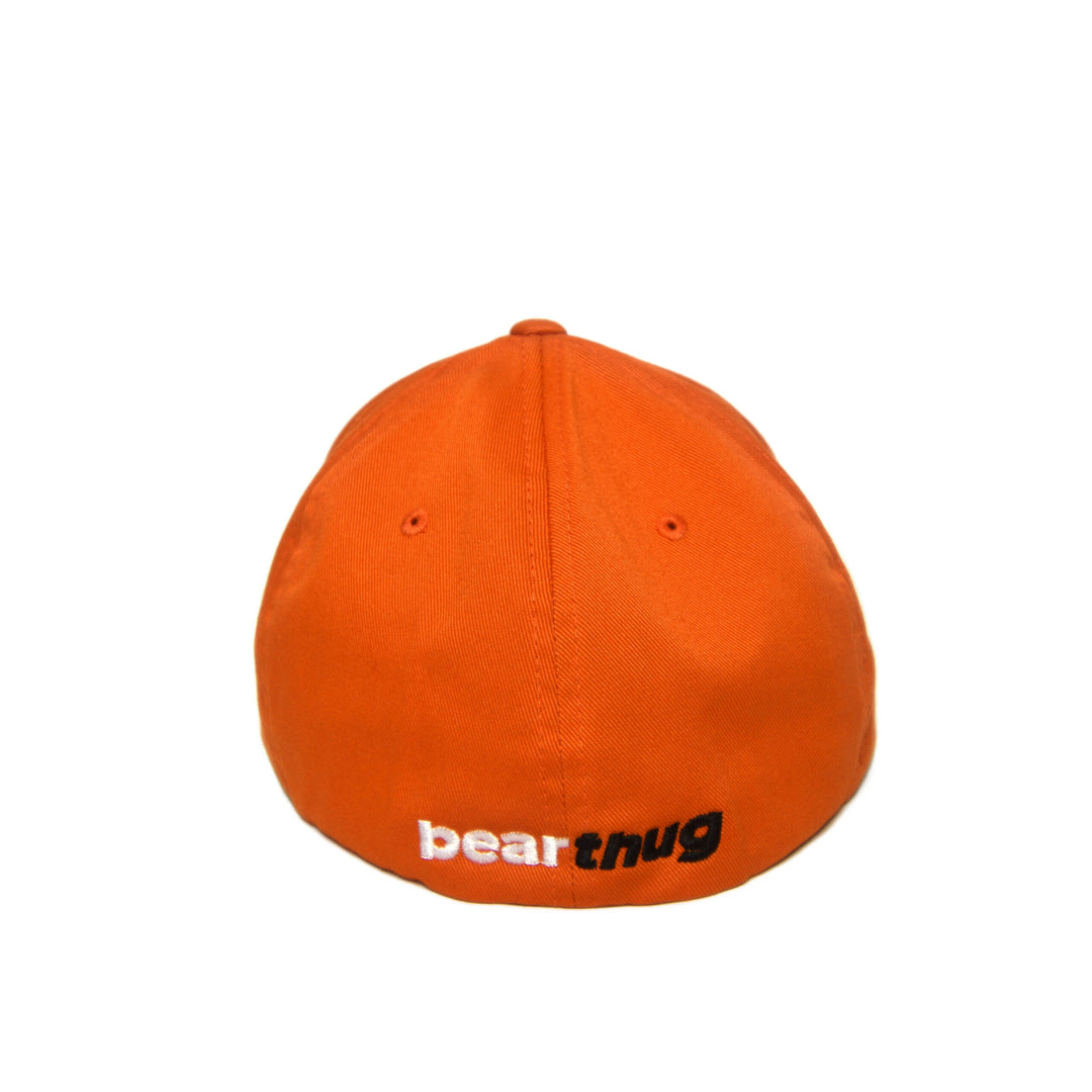 BearThug Flexfit Ball Caps - Orange (PVC Patch) - Back