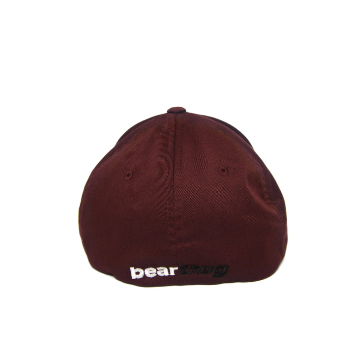 BearThug Flexfit Ball Caps - Maroon (PVC Patch) - Back