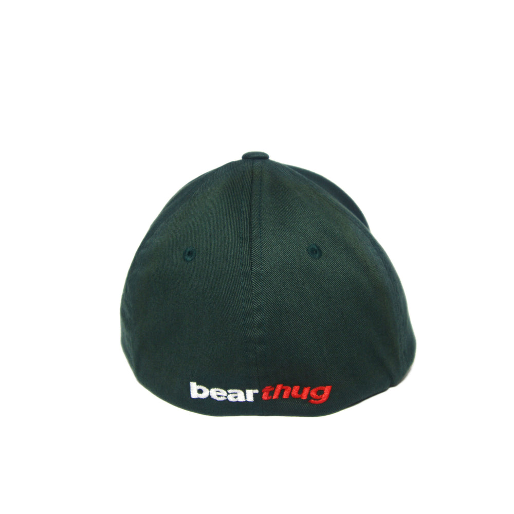 BearThug Flexfit Ball Caps - Hunter Green (PVC Patch) - Back