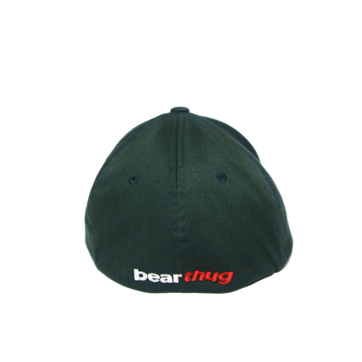 BearThug Flexfit Ball Caps - Hunter Green (PVC Patch) - Back