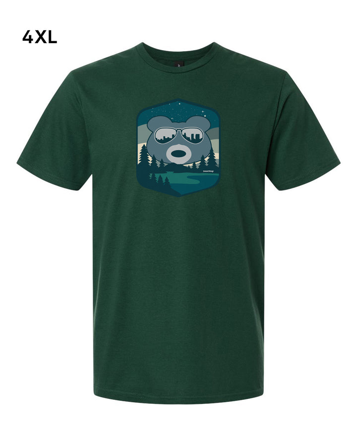 BearThug Mountain Night Forest Green T-shirt