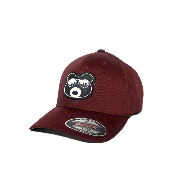 BearThug Flexfit Ball Cap - Maroon (PVC Patch)