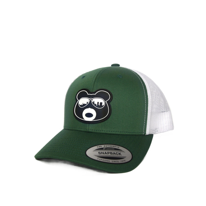 BearThug Snapback Ball Cap - Green/White Mesh (PVC Patch)