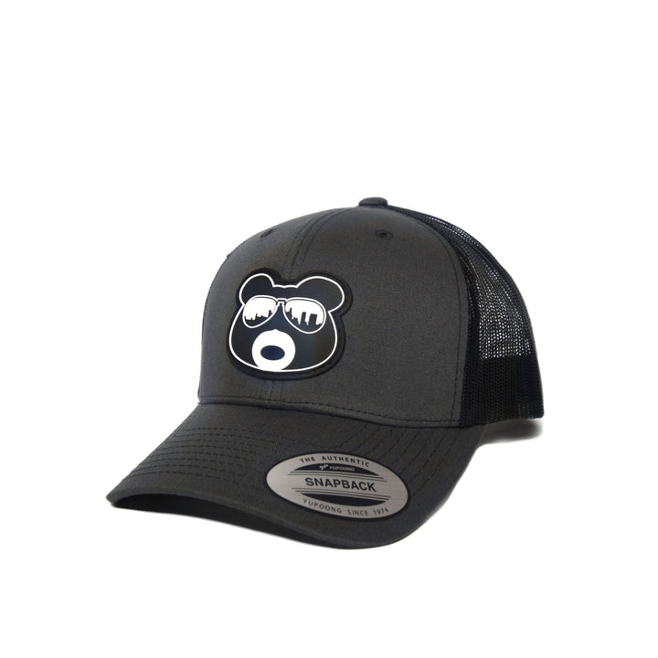 BearThug Snapback Ball Cap - Charcoal/Black Mesh (PVC Patch)